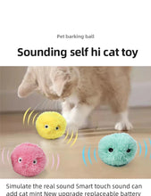 Interactive Ball Smart Cat Toys Plush Electric Catnip Training Toy Kitten Touch Sounding Pet Product Squeak Toy Ball